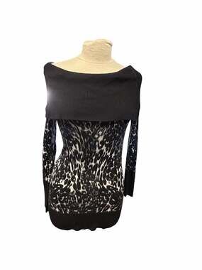 Cache Women's Off-The-Shoulder Long Sleeve Animal Print